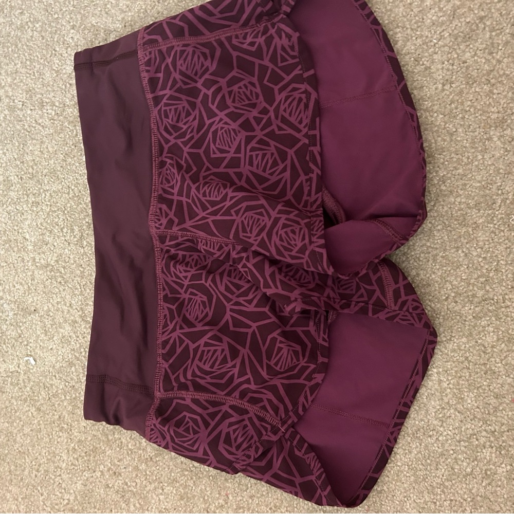 Lululemon Purple Athletic Shorts with Stretchy Fit